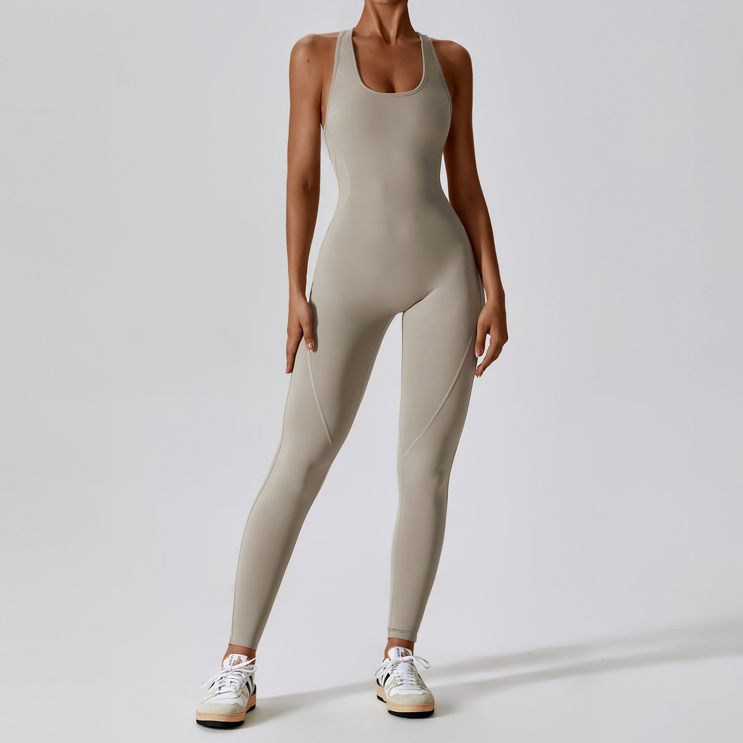 One Piece Athletic Wear Women Halter Workout L-Back Jumpsuit  DRLT8065