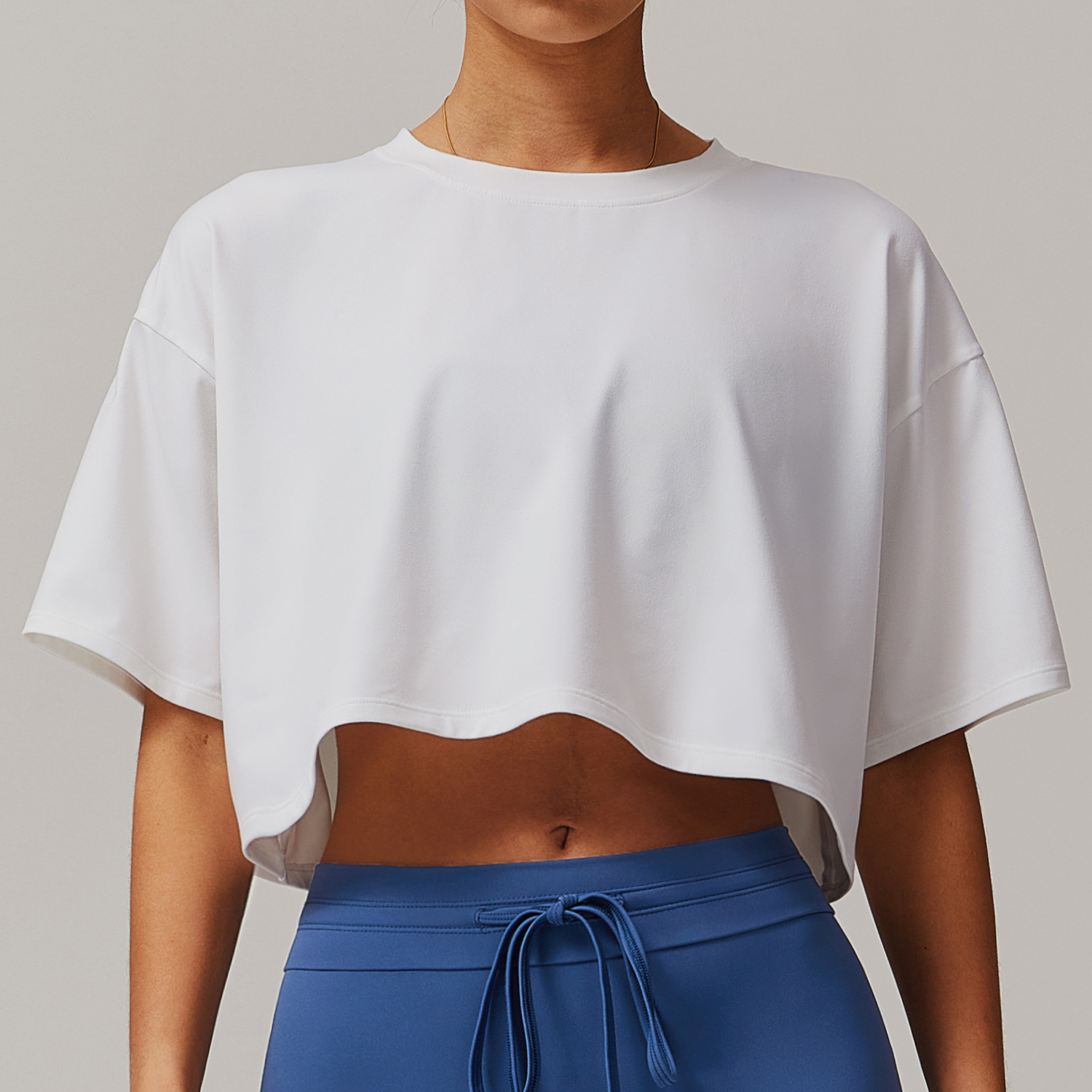 Women's Workout Crop Tops Casual Athletic Running T-Shirts  DRDX5034