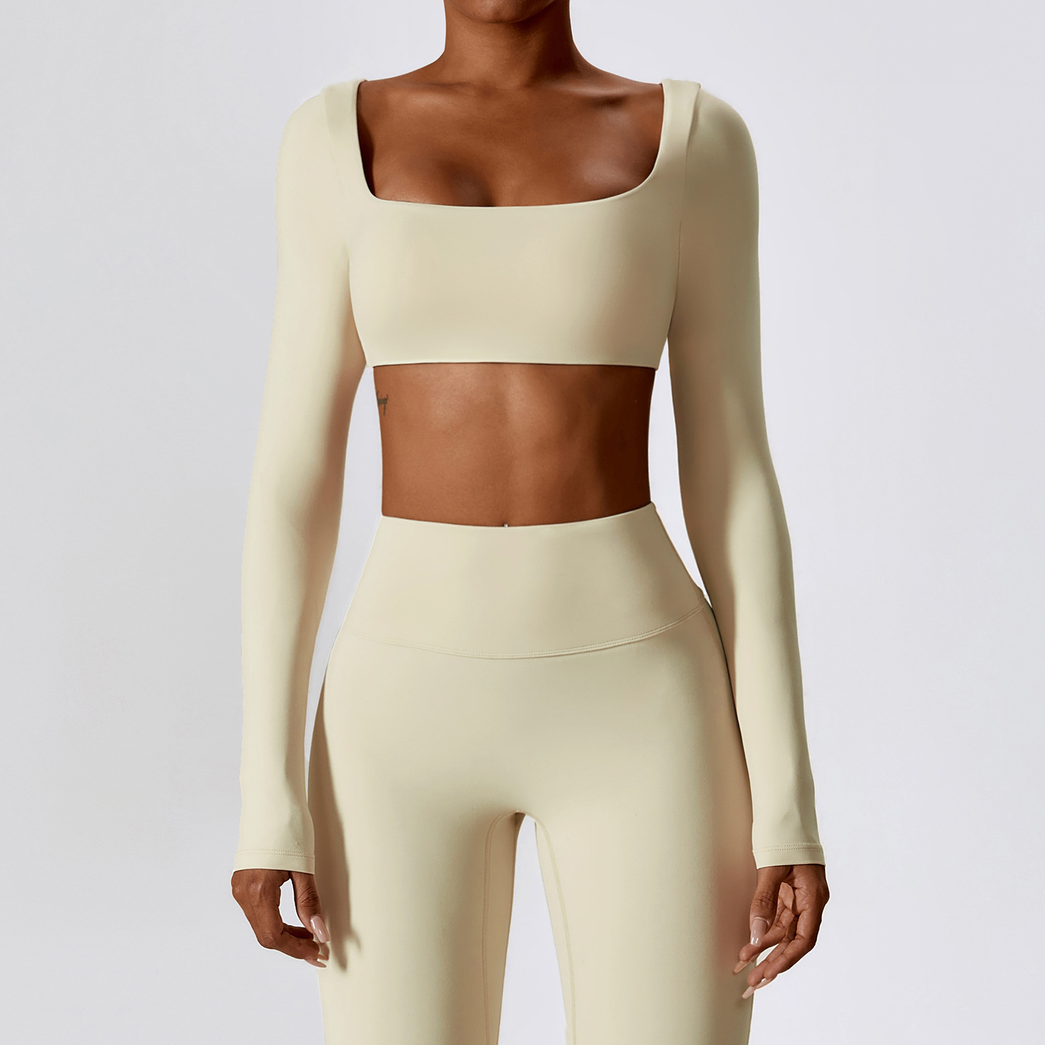 Fitness Apparel Manufacturers Wholesale Active Wear Long Sleeve Yoga Tops DRCX8232